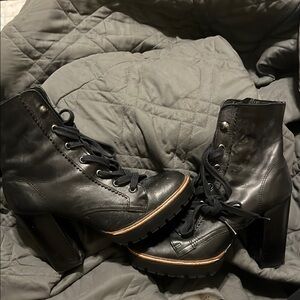 Chelsea & Violet Black Leather Women's Boots